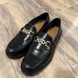 H&M Loafers with Gold Hardware Sz 39